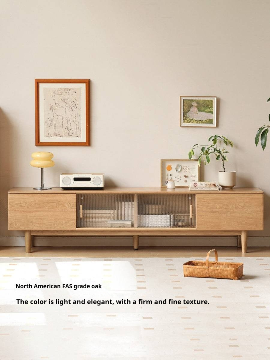 Ash, Oak Solid Wood TV Cabinet Modern.