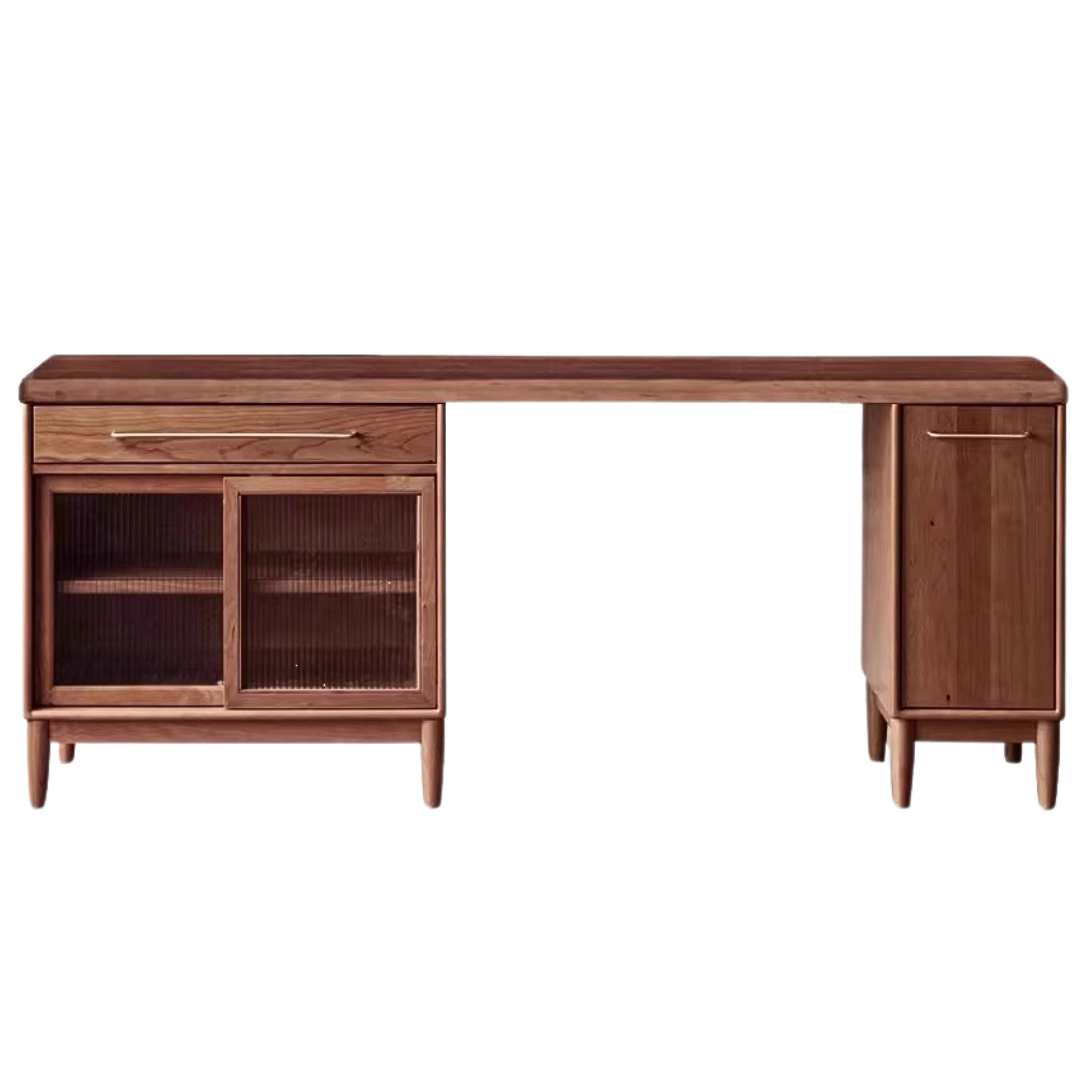 Cherry, Oak Solid Wood, Solid RubberWood Japanese Style Buffet Cabinet
