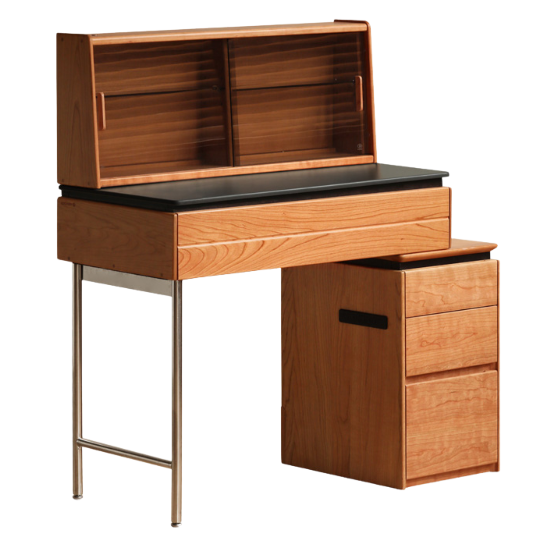 Cherry Solid Wood Retractable Dressing Table.