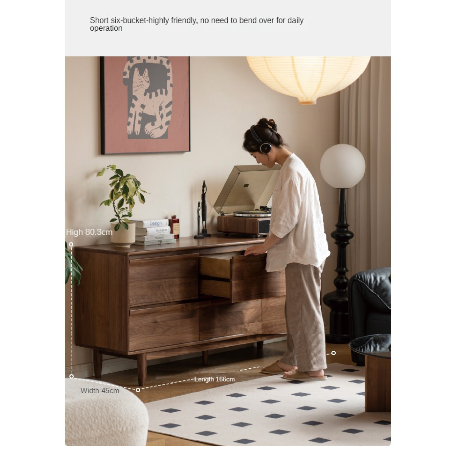 Black Walnut, Sandalwood Solid Wood Dresser
