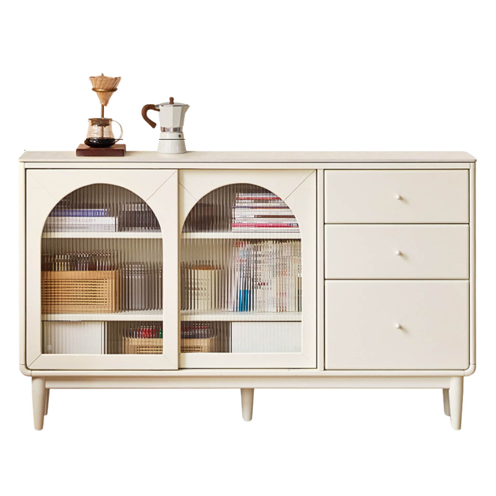 Solid RubberWood Rock Board Ultra-thin Wall Sideboard