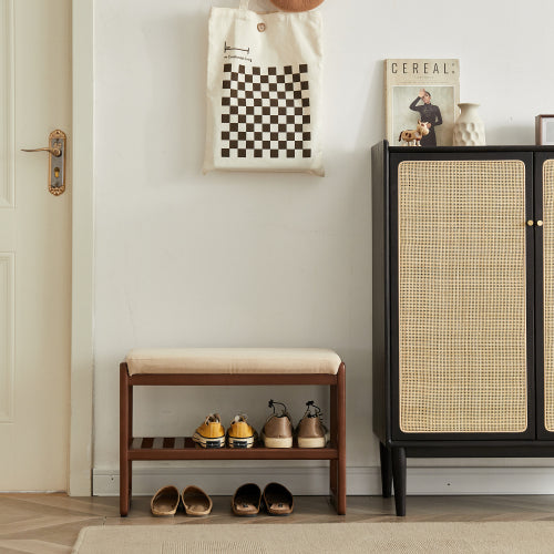 Beech Solid Wood Shoe Changing Stool