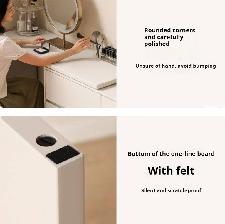 Poplar Solid Wood Makeup Table and Stretchable Vanity Table.