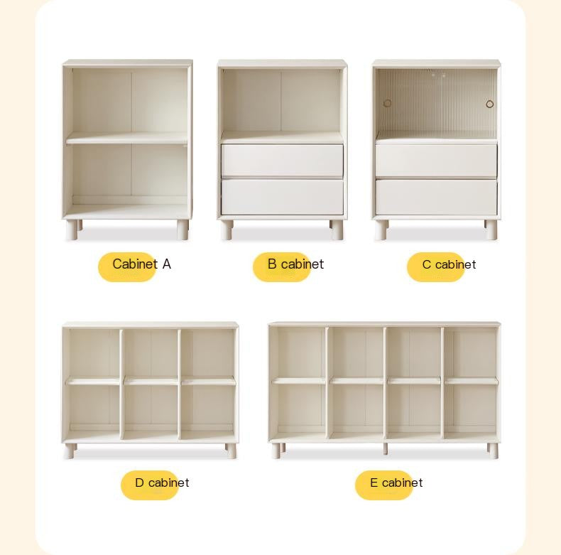 Rubber Solid Wood Modern Bookcase.