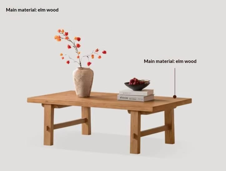 Elm Solid Wood Strange Silence Wind Style Coffee Table