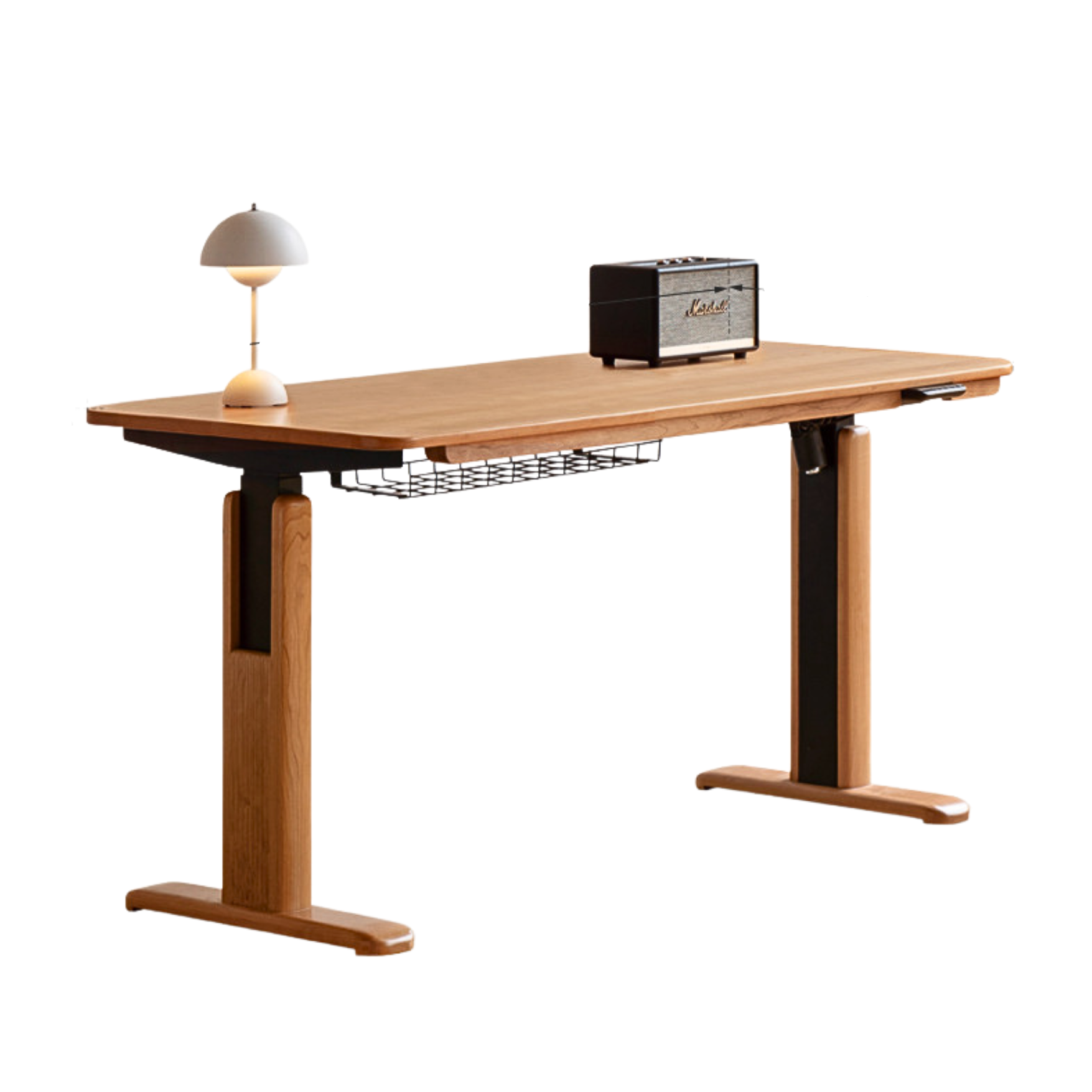 Cherry, Ash Solid Wood Electric Elevating Desk