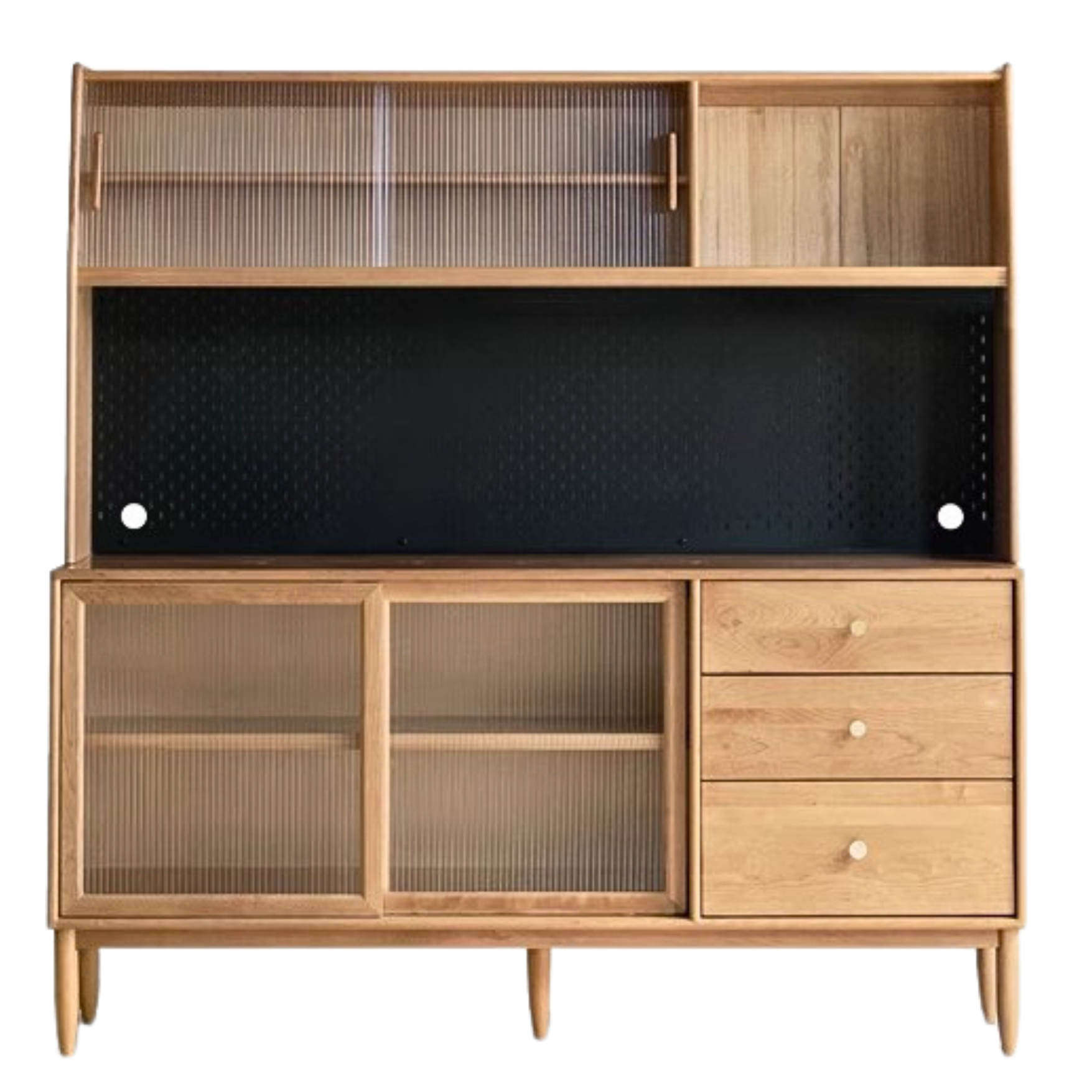 Cherry Solid Wood Sideboard High Cabinet Multi-Functional Buffet