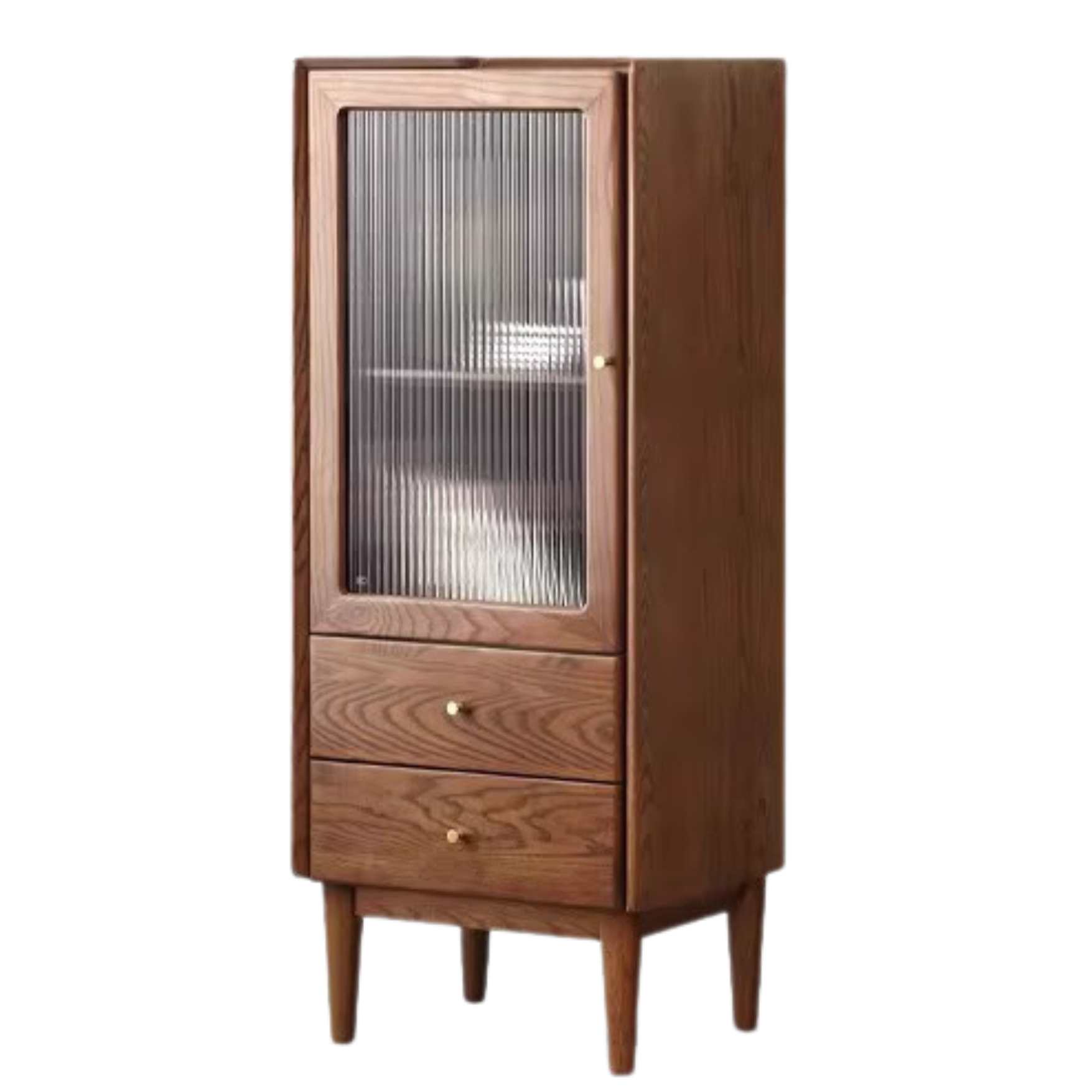 Ash Solid Wood Narrow Side Cabinet.