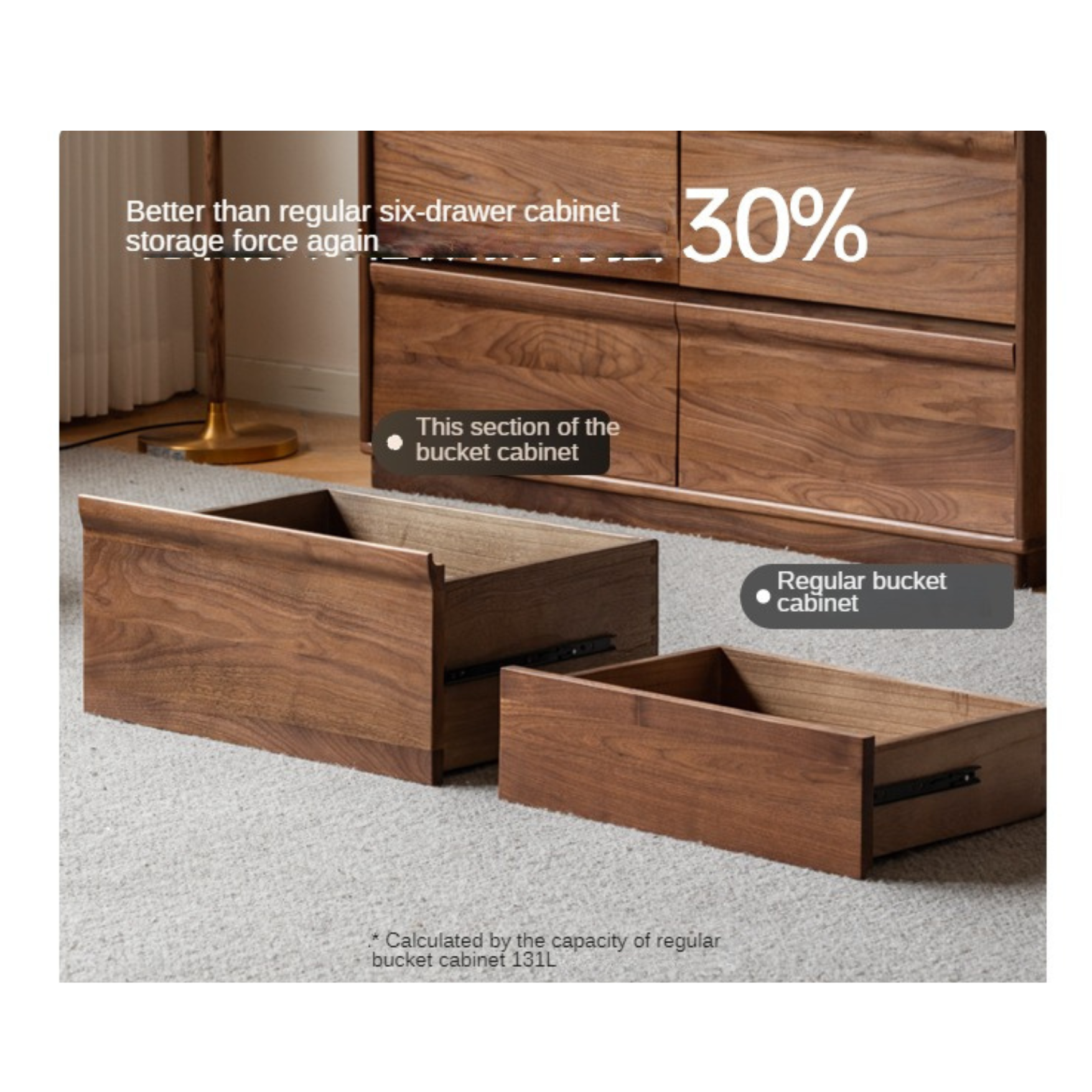Black Walnut, Sandalwood Solid Wood Dresser