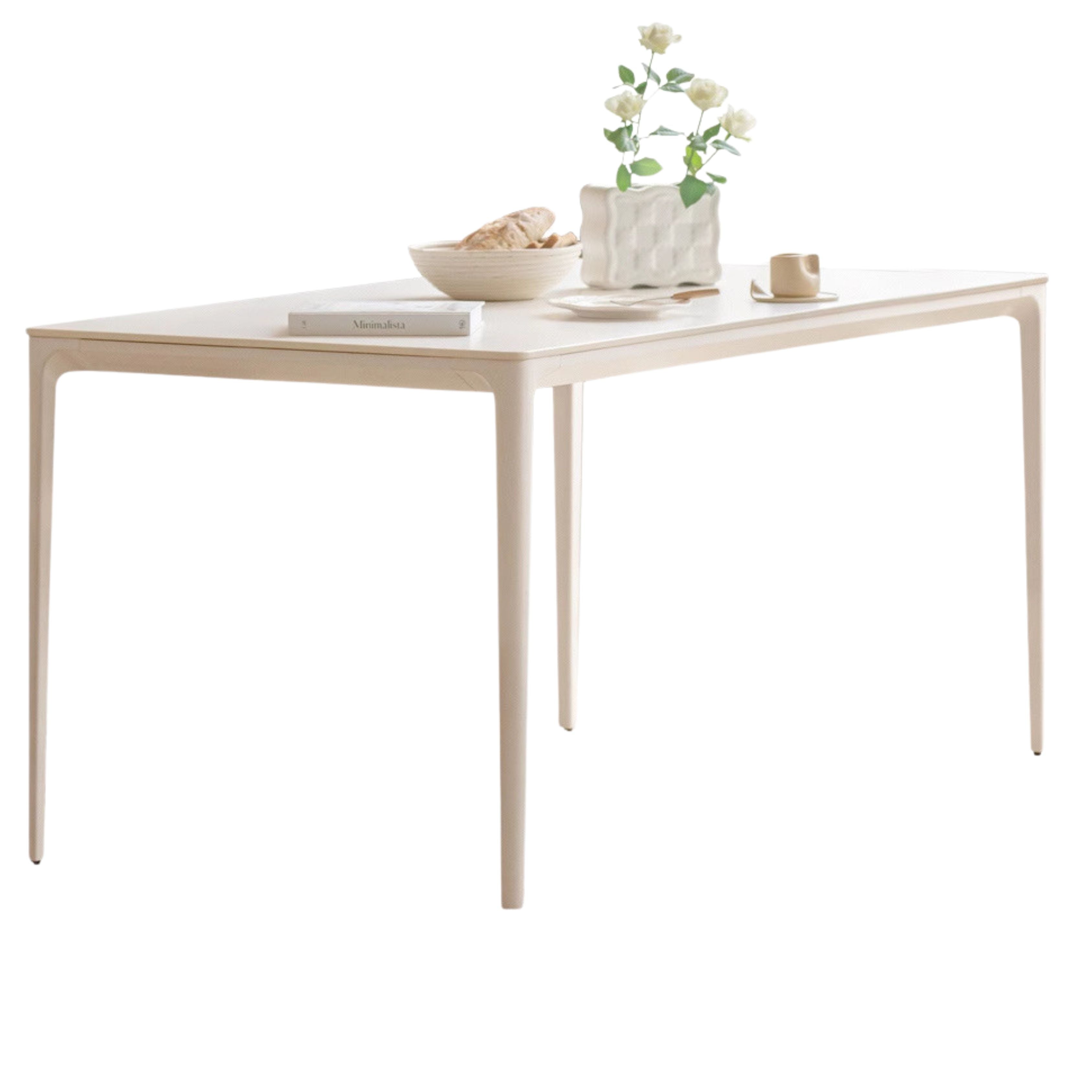 Rock Slab Dining Table Iron-cream