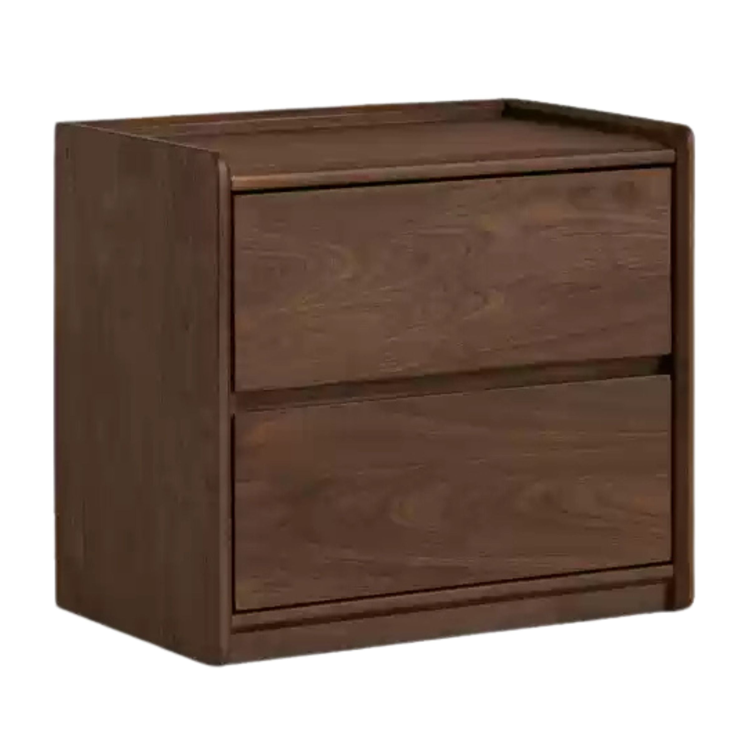 Poplar Solid Wood Italian Light Luxury Nightstand.