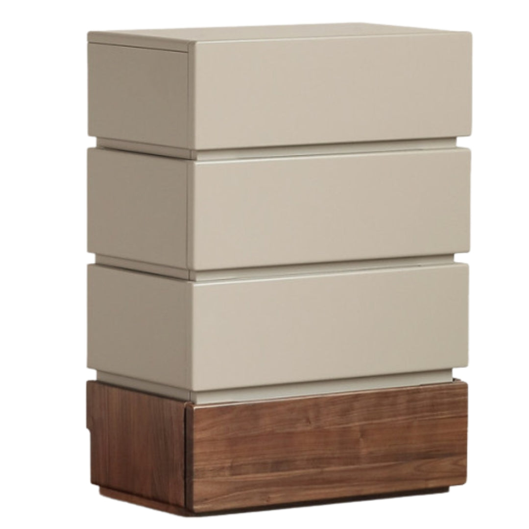 Black Walnut, Poplar Solid Wood Italian Light Luxury Side Cabinet.