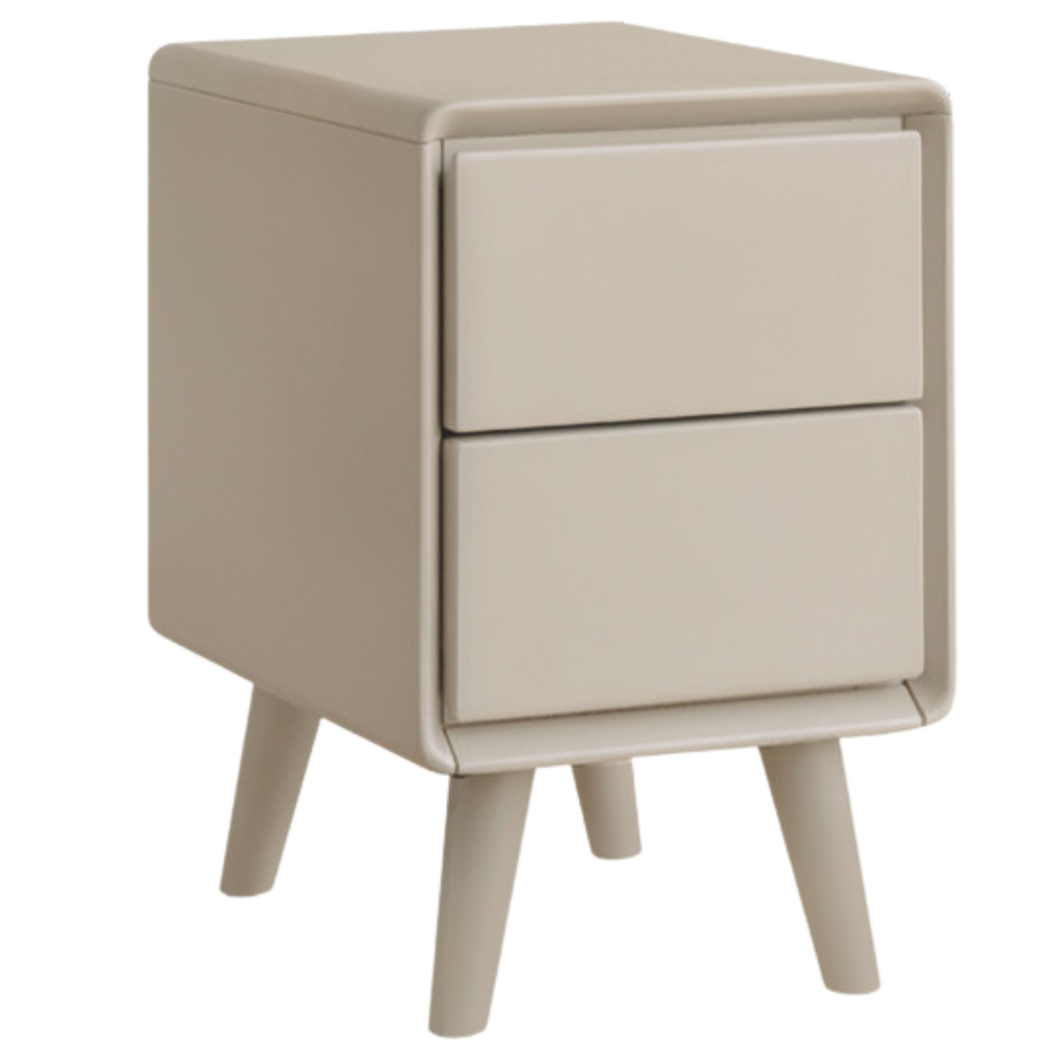 Tulipwood Solid Wood, Solid Rubberwood Modern Nightstand.