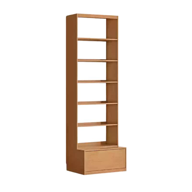 Rubber pure solid wood bookshelf floor-standing cabinet.