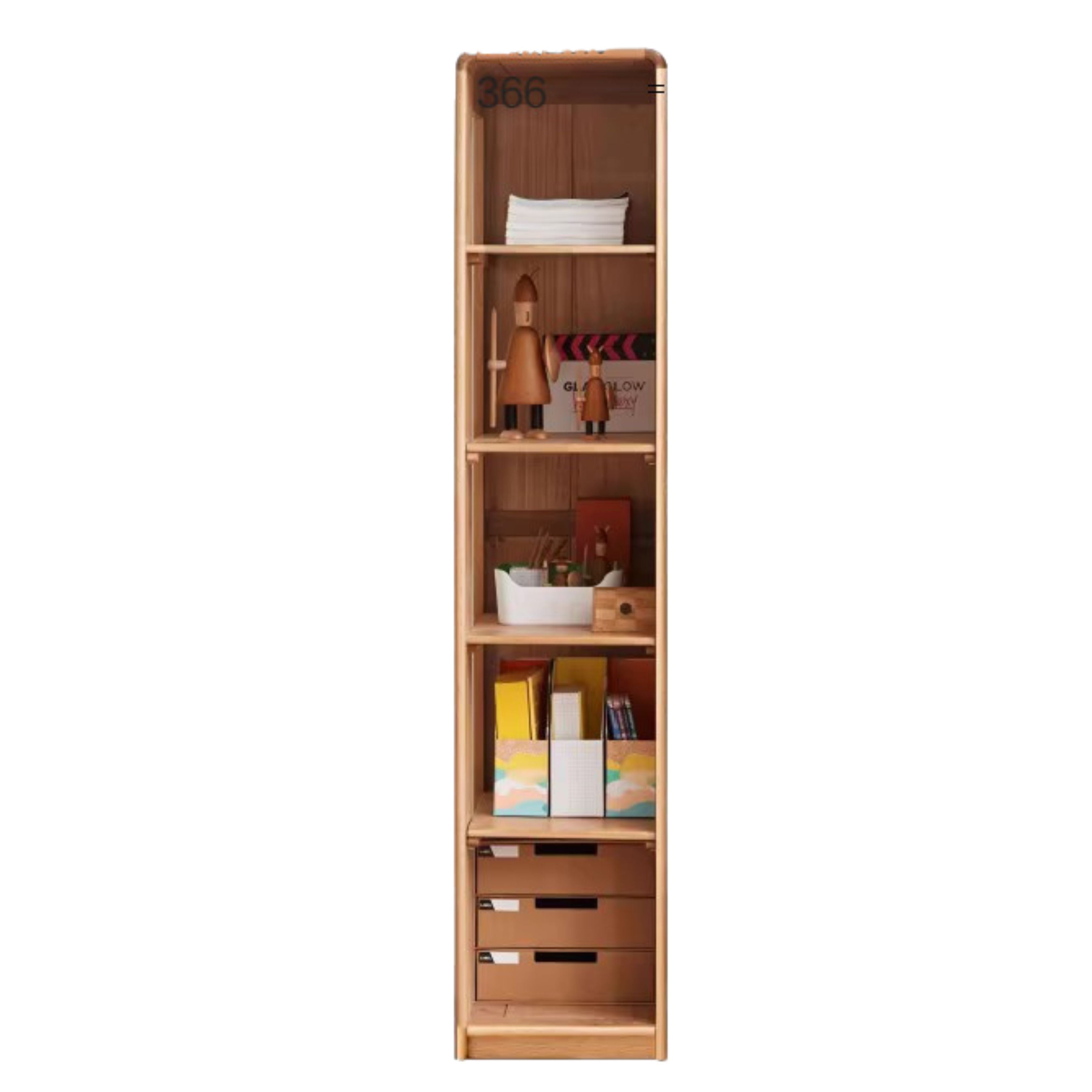 Oak Solid Wood Multi-functional Kids Wardrobe