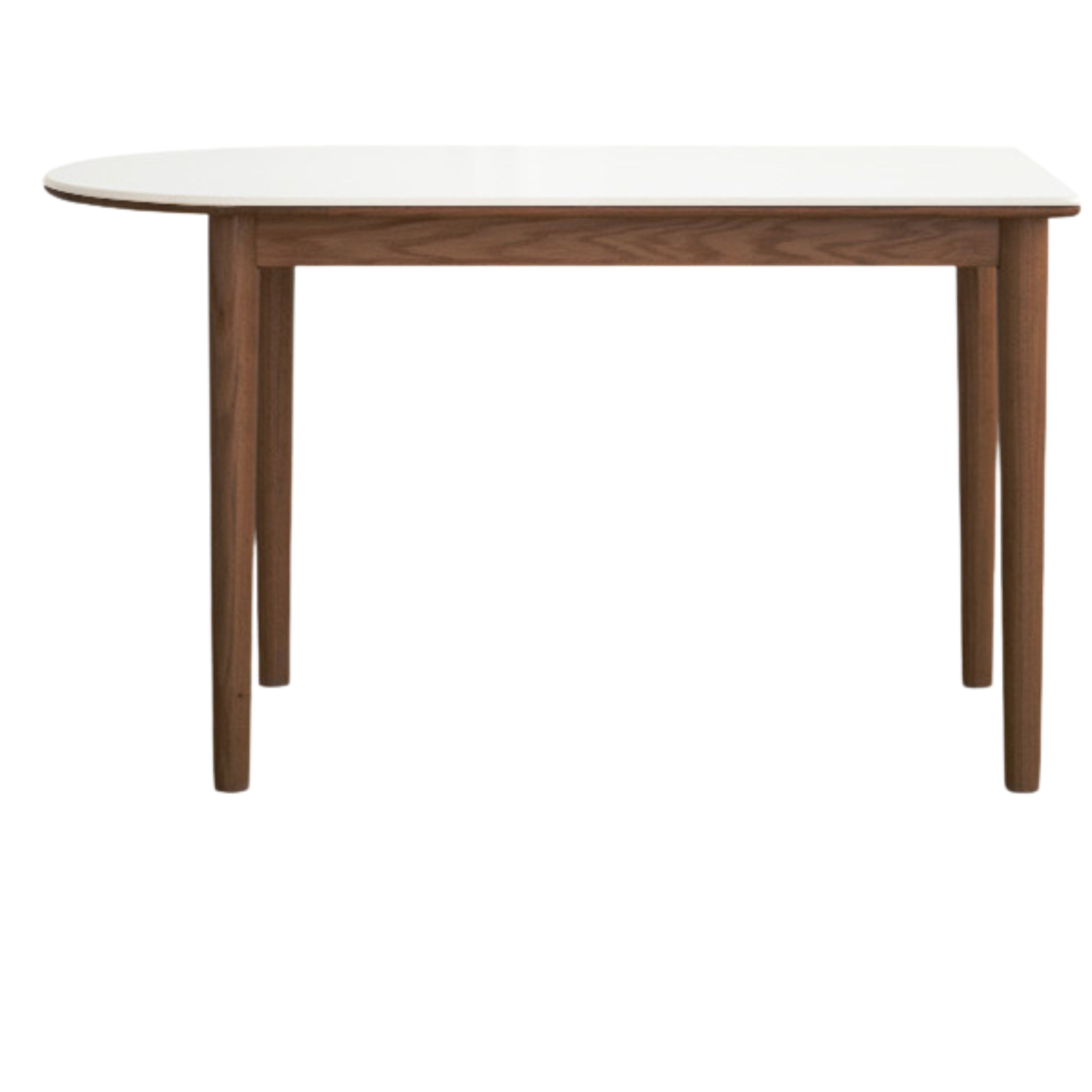 Oak, Beech Solid Wood Rock Slab Semi-Circular Dining Table