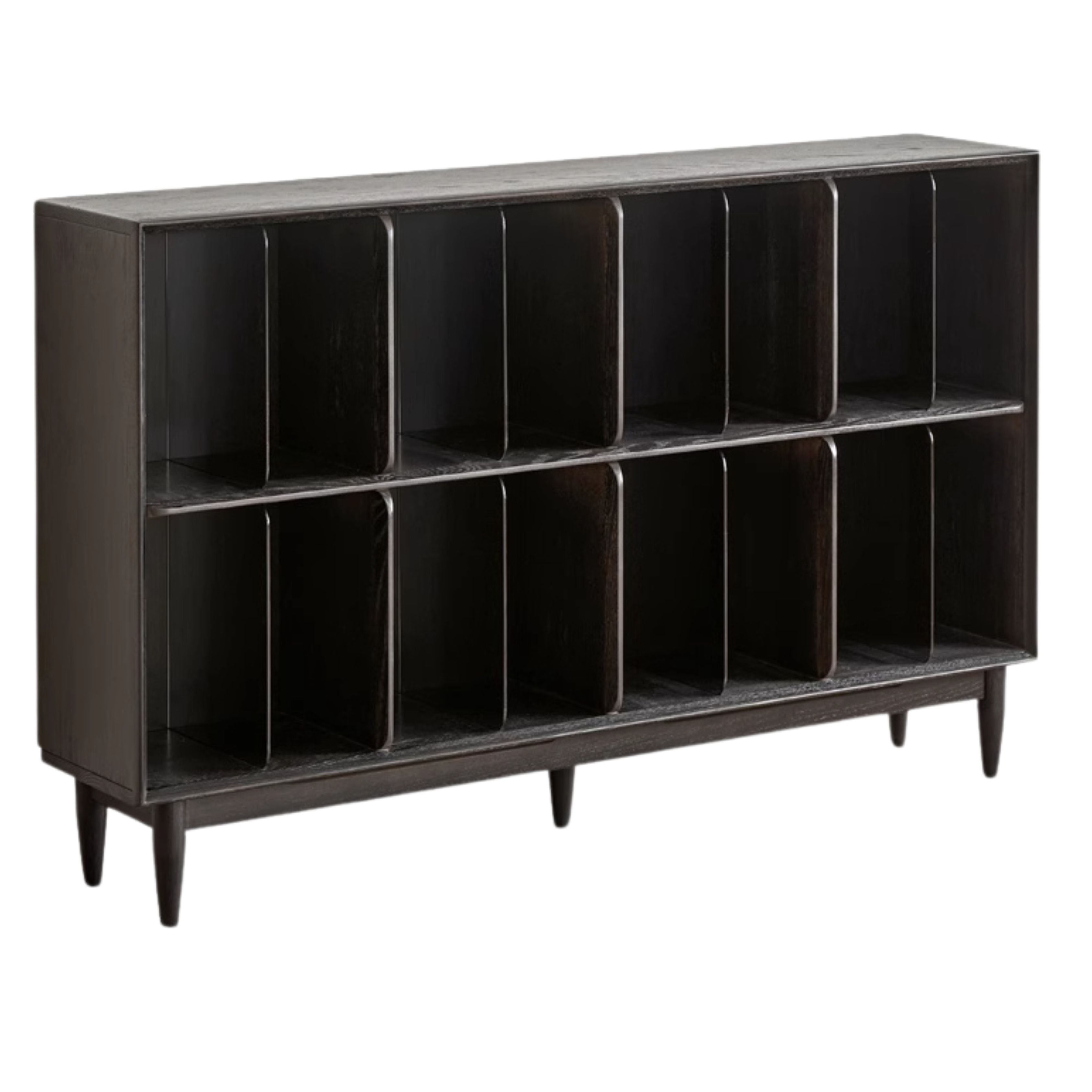Oak, Ash Solid Wood Integrated Display Bookcase.