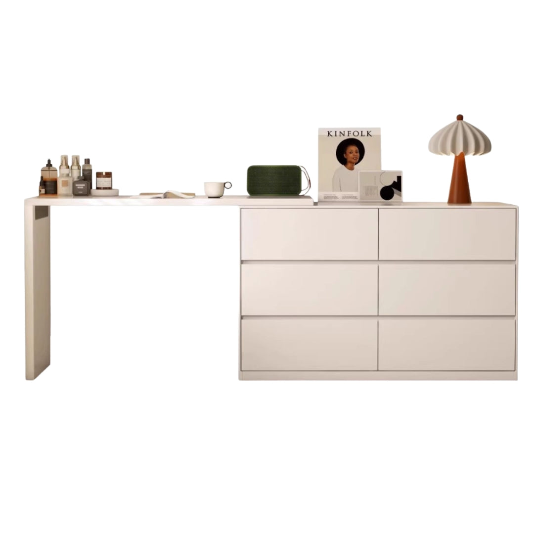 Poplar Solid Wood Makeup Table and Stretchable Vanity Table.