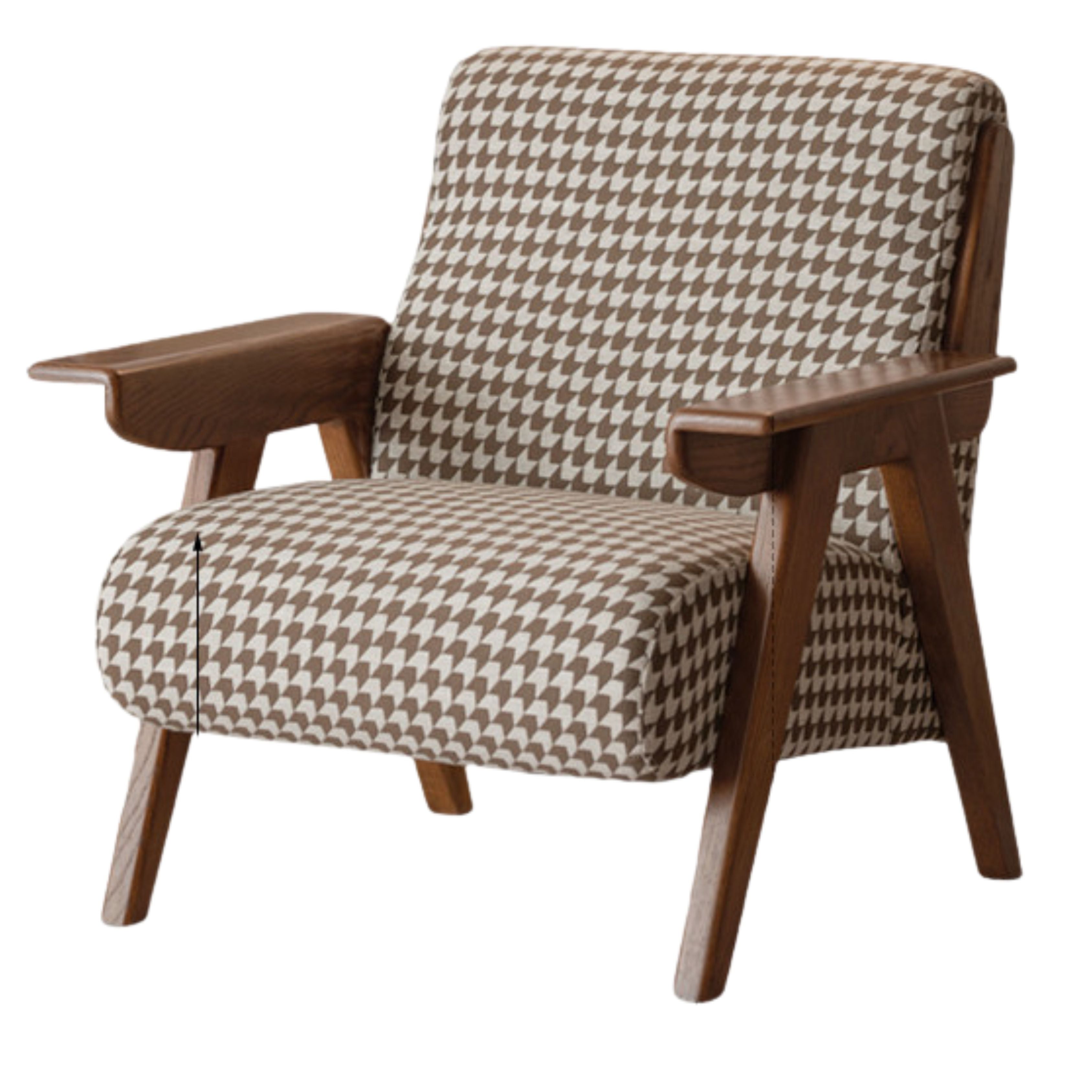 Oak Solid Wood Retro Armchair
