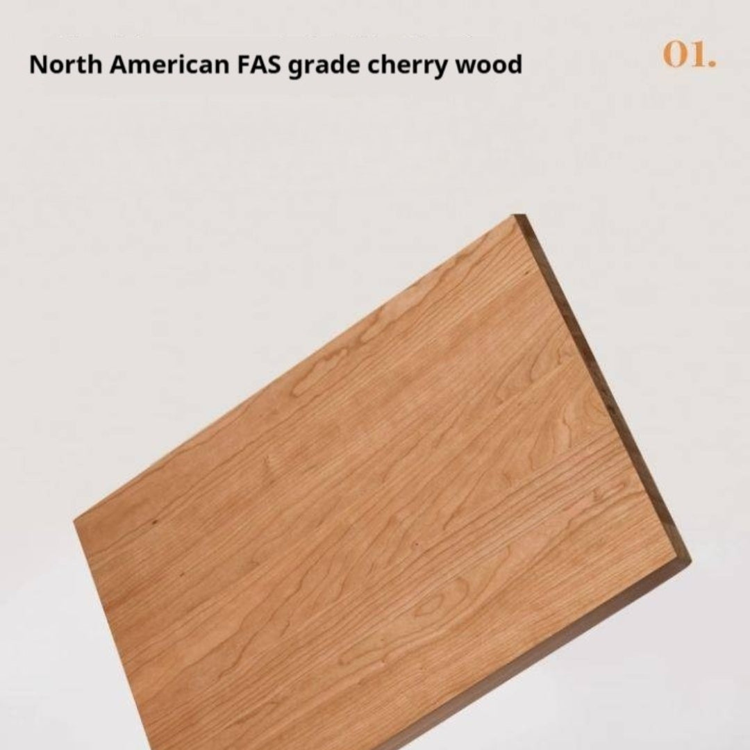 Cherry Solid Wood French Retro Bucket Cabinet