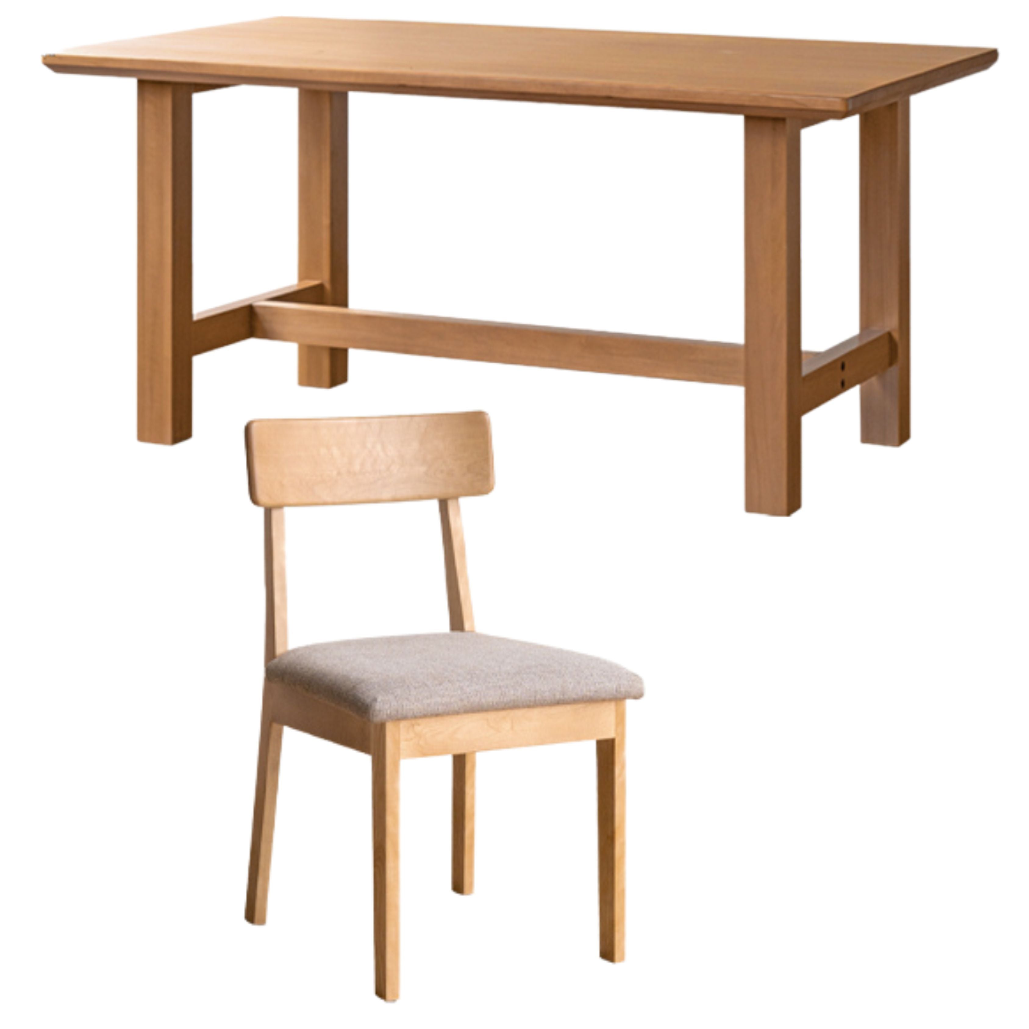 Poplar Solid Wood Modern Large Board Rectangular Dining Table
