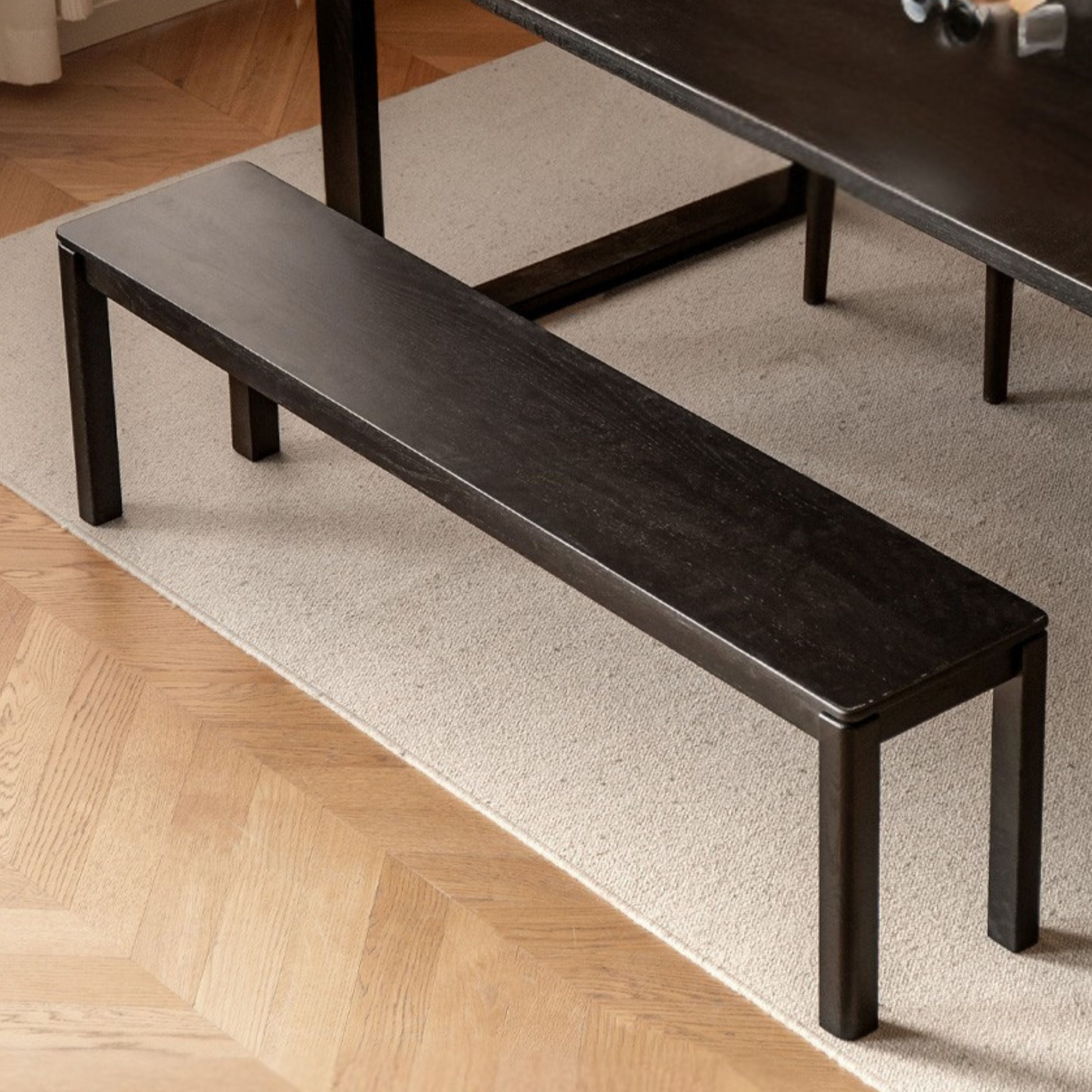 Oak Solid Wood American Modern Bench