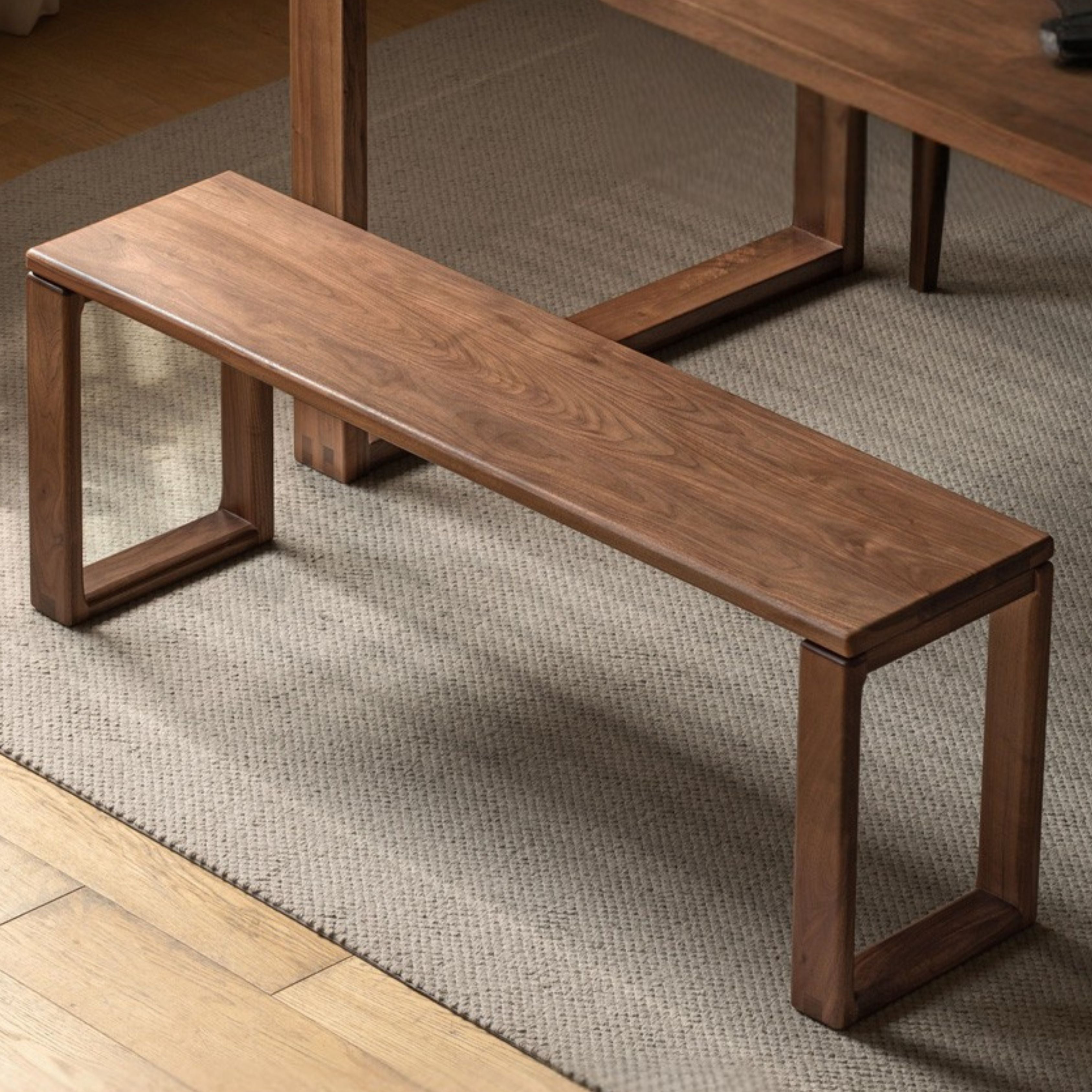Black Walnut, Oak, Ash Solid Wood Long Bench