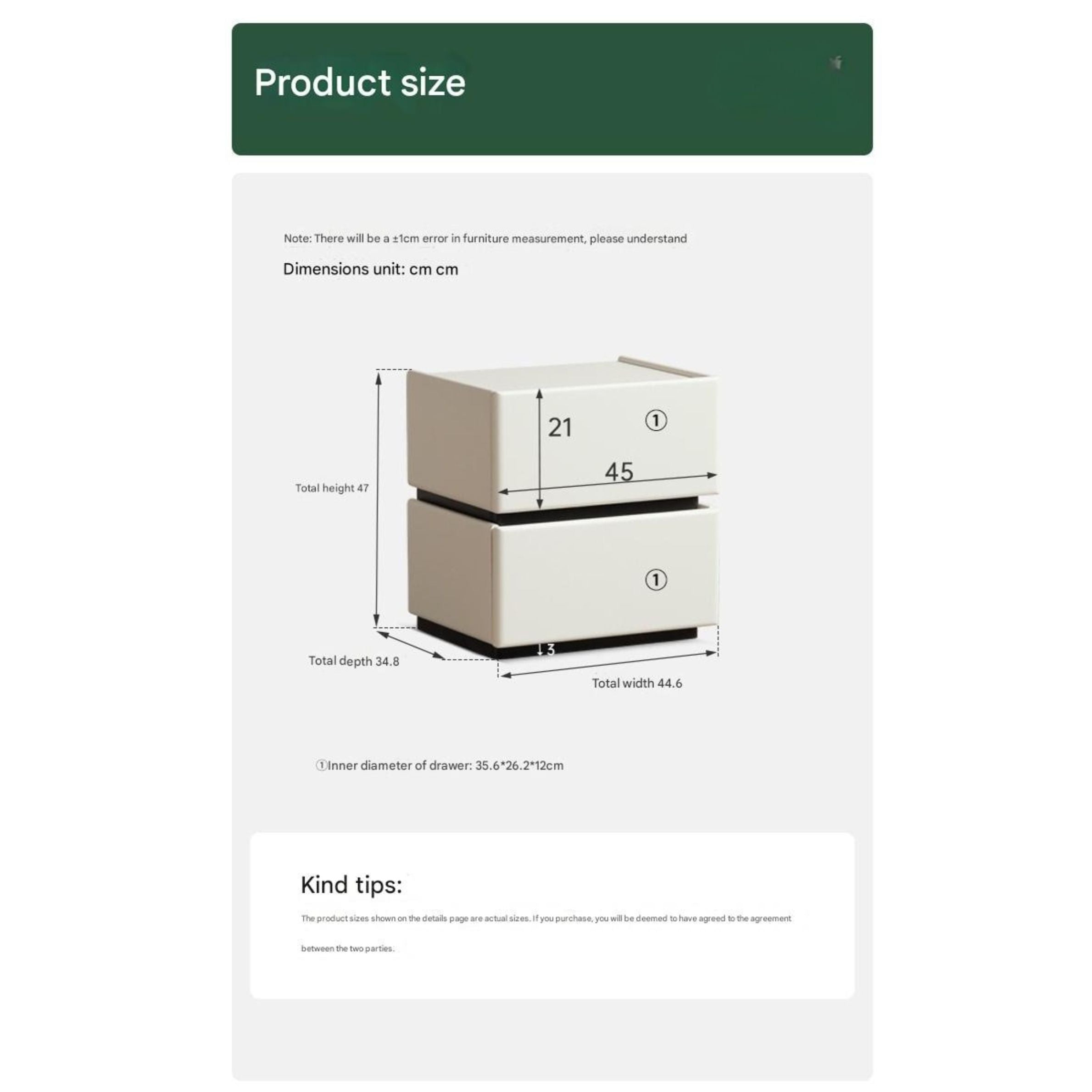 Rubber Solid Wood Modern Nightstand