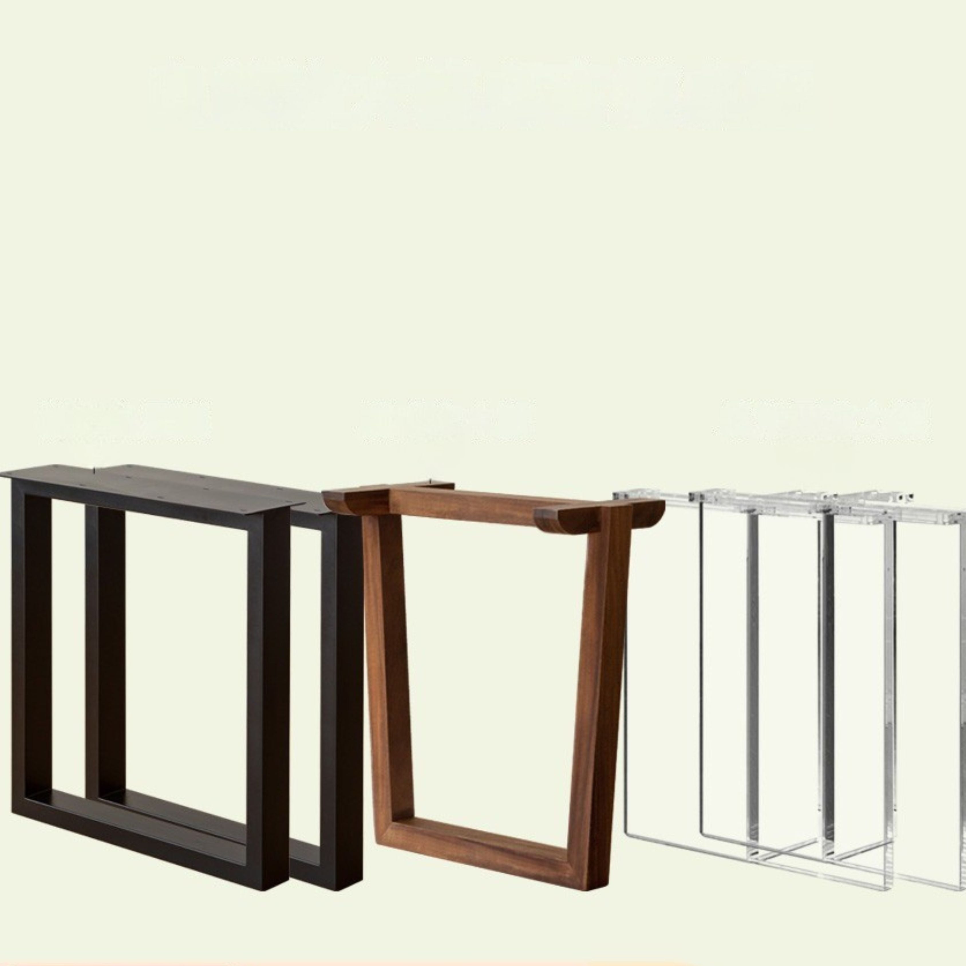 Black Walnut, South American Walnut, Ash Solid Wood, Metal, Acrylic Table Legs