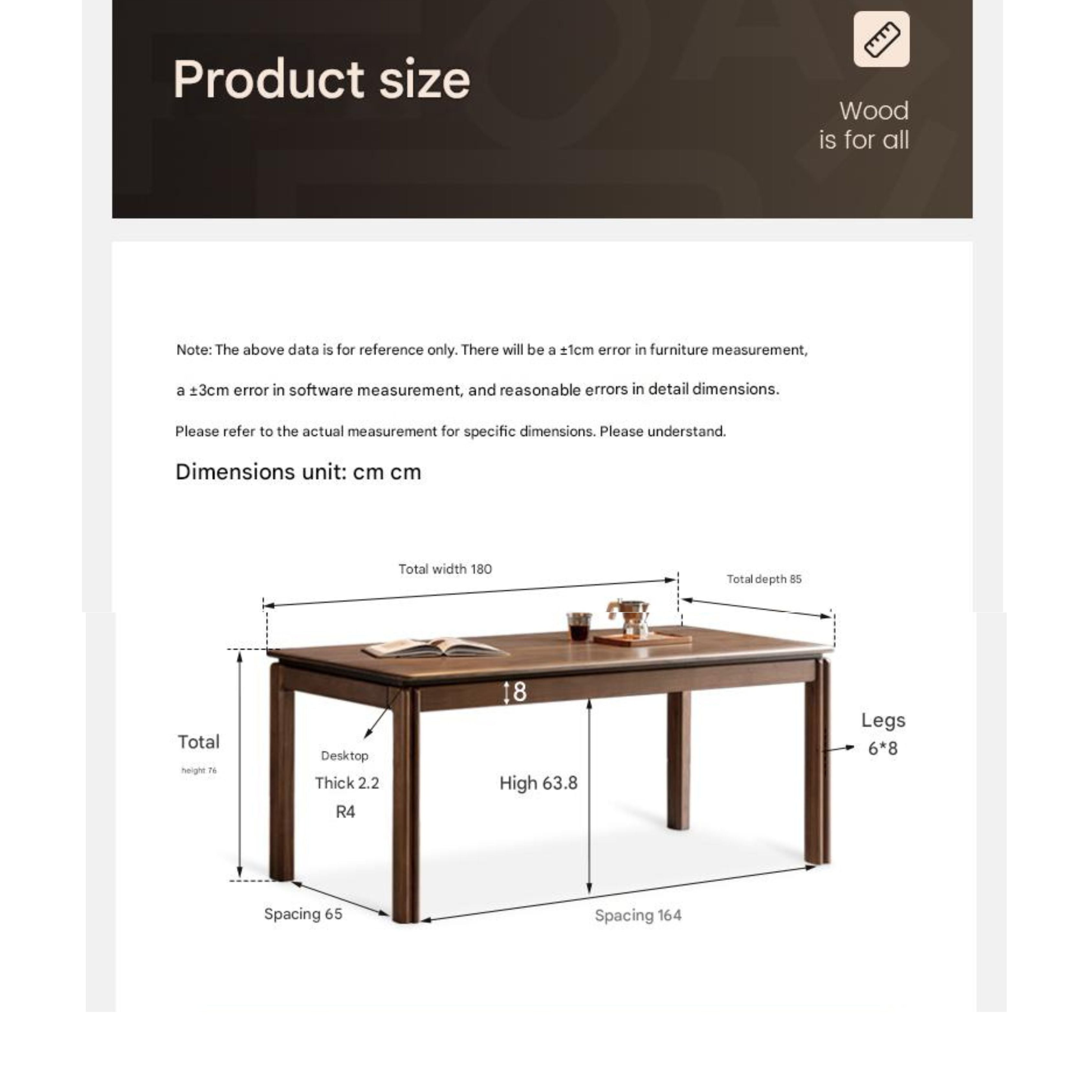 Oak Solid Wood Light Luxury Dining Table