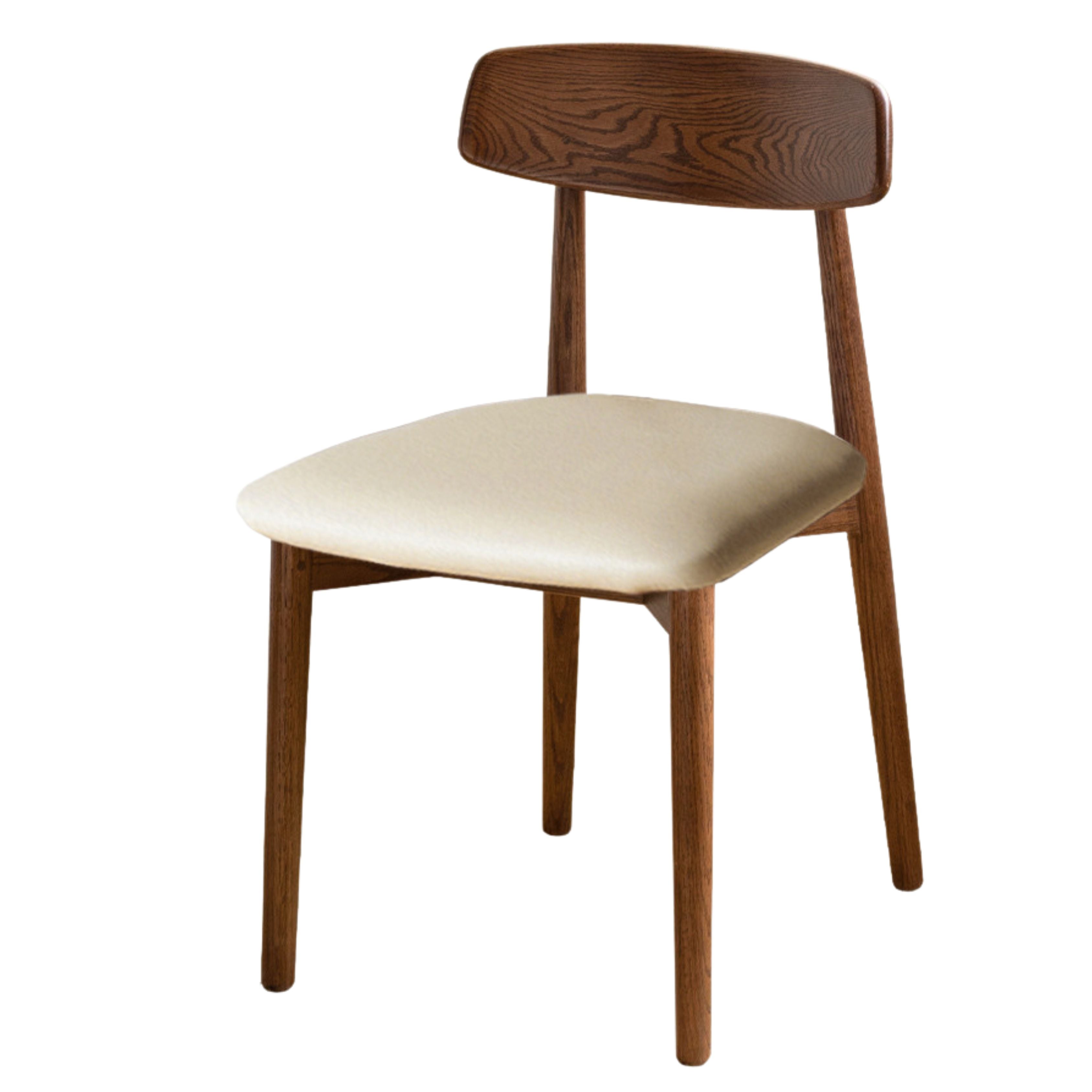 Set 4 pcs Black Walnut, White Ash, Ash, Oak, Cherry, Beech, Solid Rubberwood Dining Chair