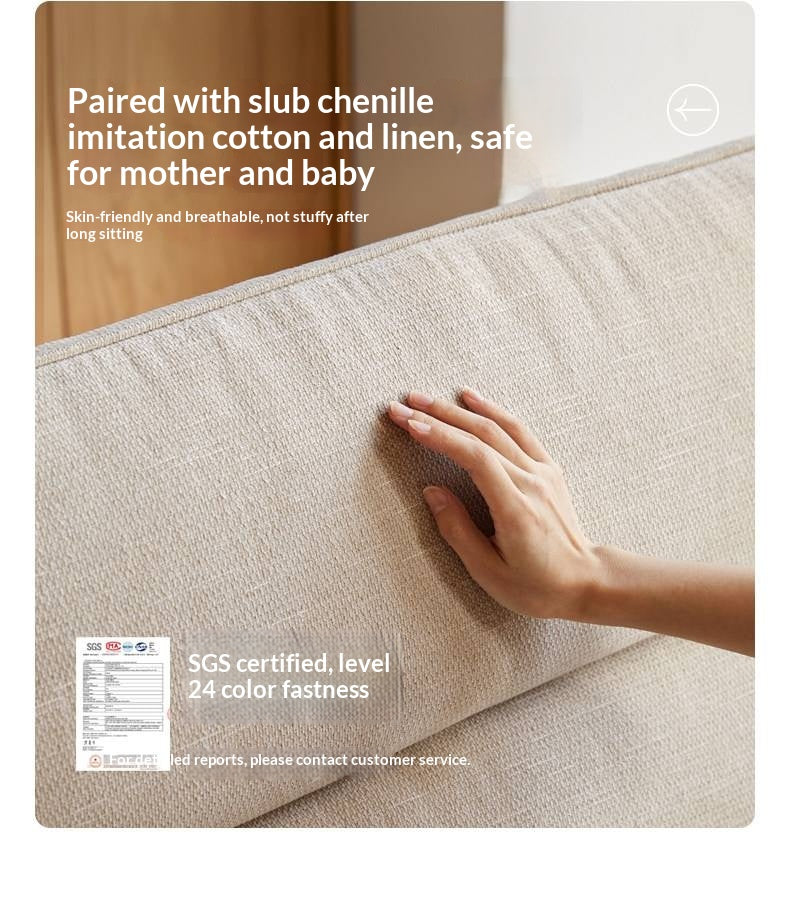 Ash Solid Wood Modern High Back Sofa