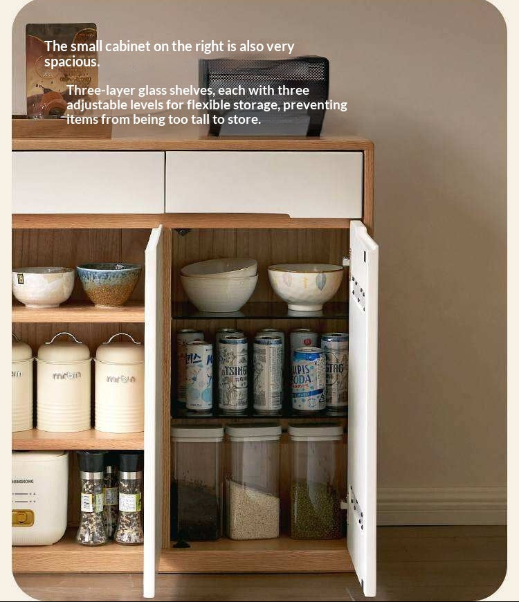 Oak Solid Wood Ultra-thin Sideboard