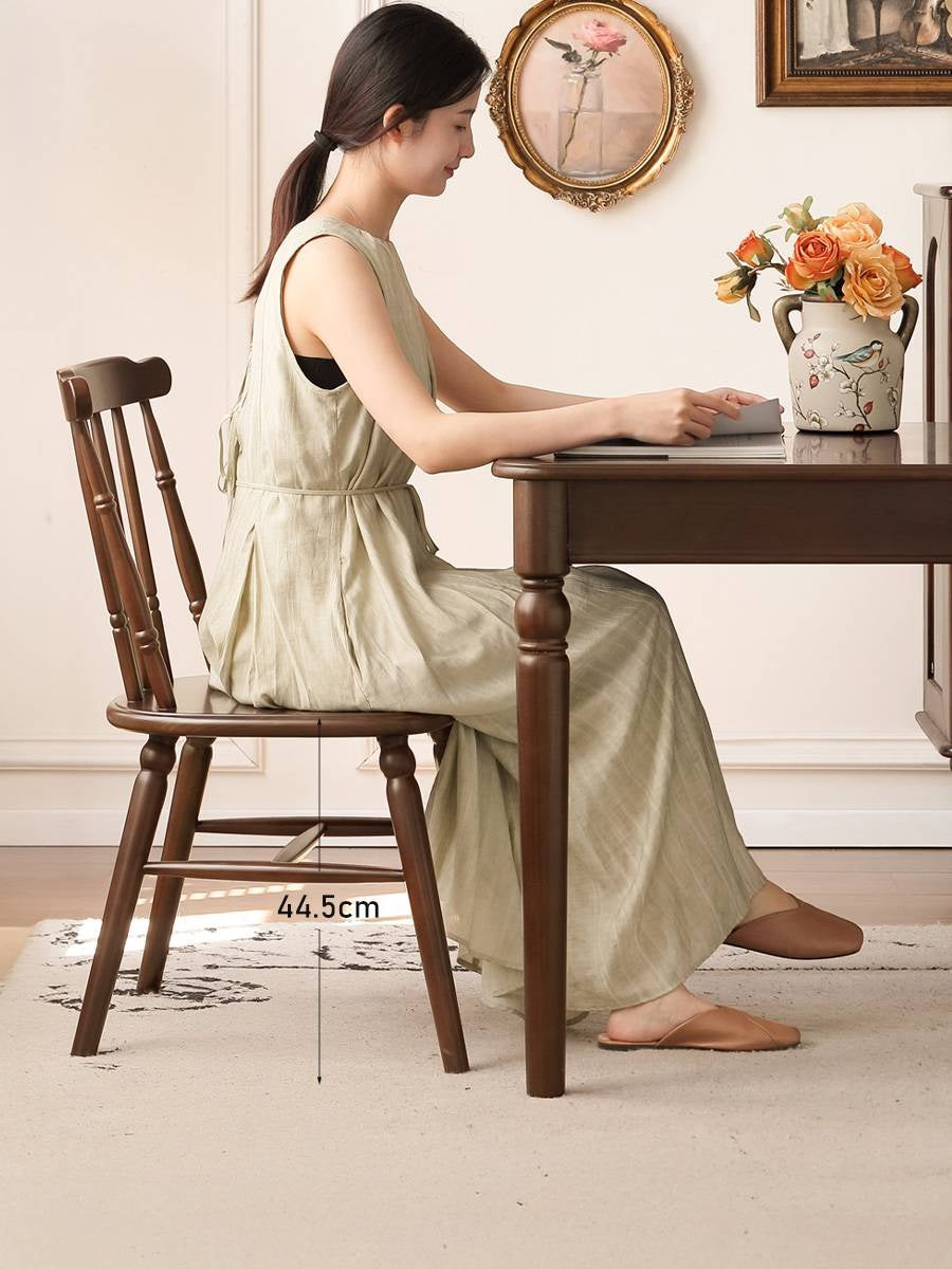 Set 4 pcs Black Walnut, Beech Solid Wood Dining Chair