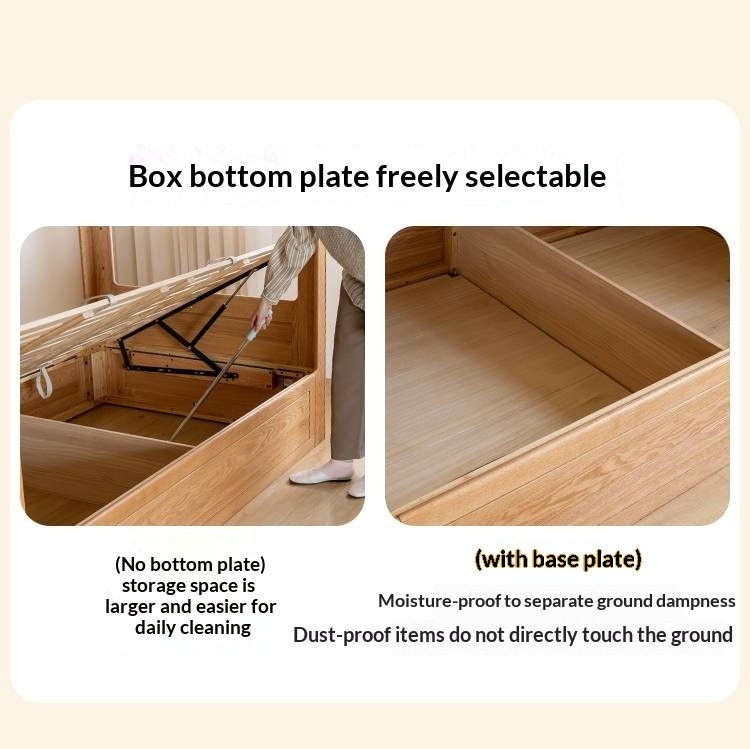 Rubberwood Solid Wood Children's Multifunctional Box Bunk Bed