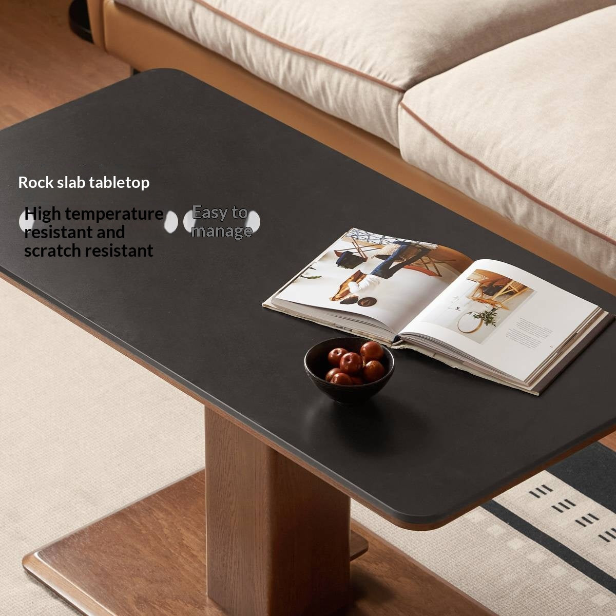 Oak Solid Wood Lifting Coffee Table