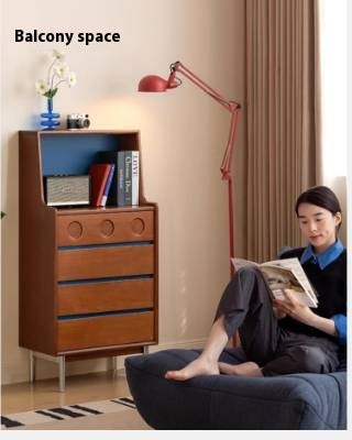 Poplar Solid Wood Middle-Age Edge Cabinet Storage.