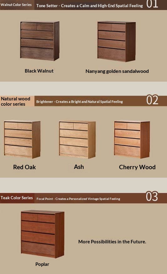 Solid Longan Hardwood Chest of Drawers