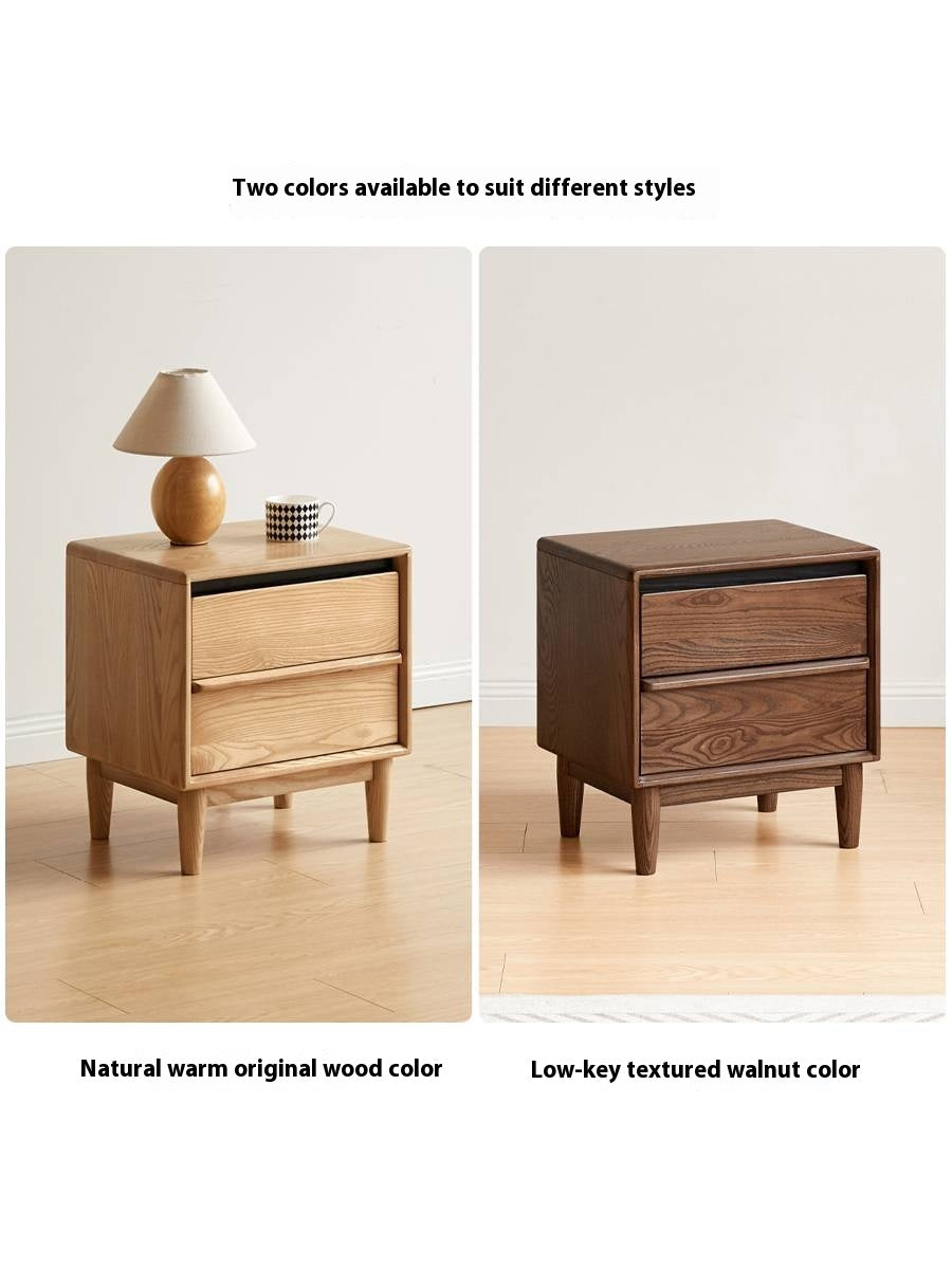 Ash Solid Wood Log Style Nightstand