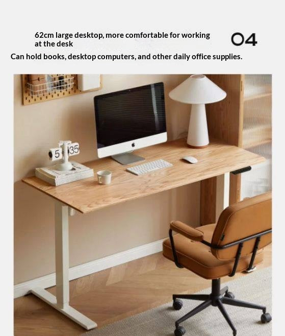 Black Walnut, Oak Solid Wood Standing Desk, Sit-Stand Electric Lift Table