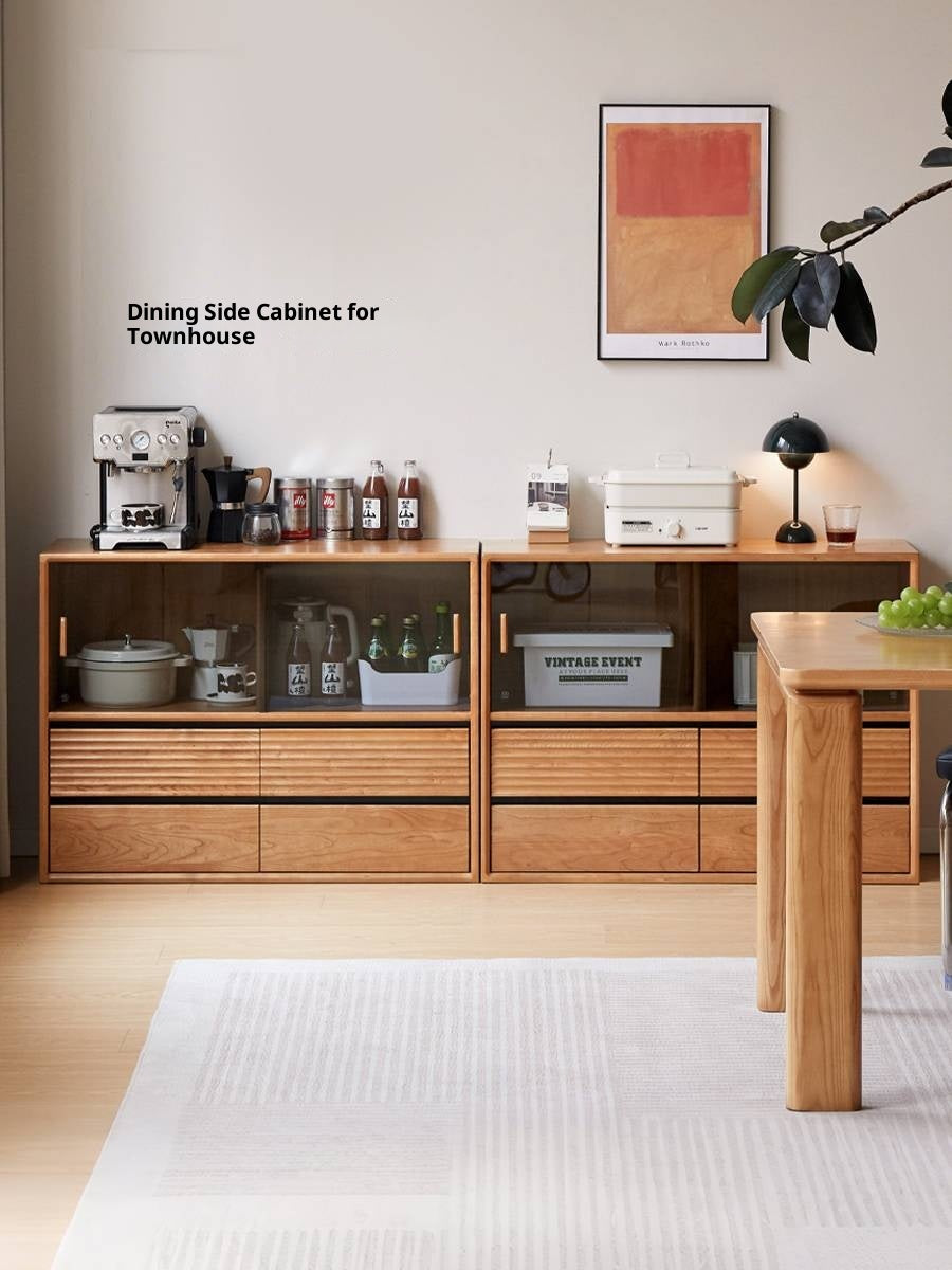 Cherry Solid Wood Floor Standing Bookcase