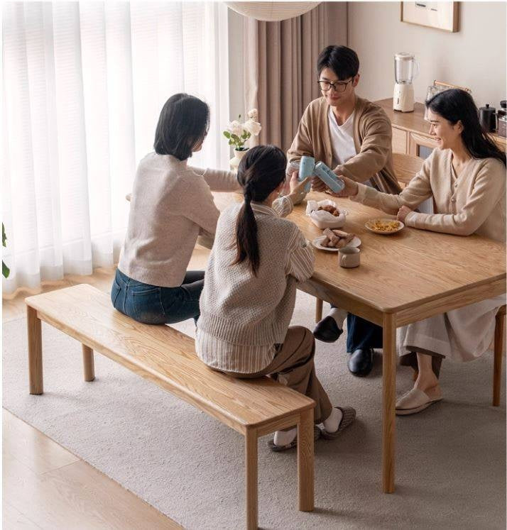 Ash, Oak Solid Wood Modern Long Bench