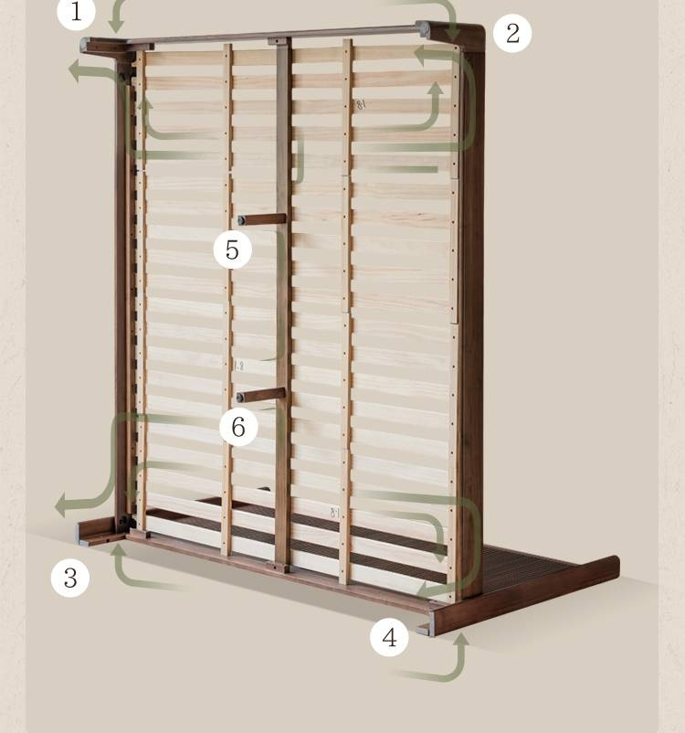 Black Walnut Solid Wood Italian Light Luxury Retro Bed