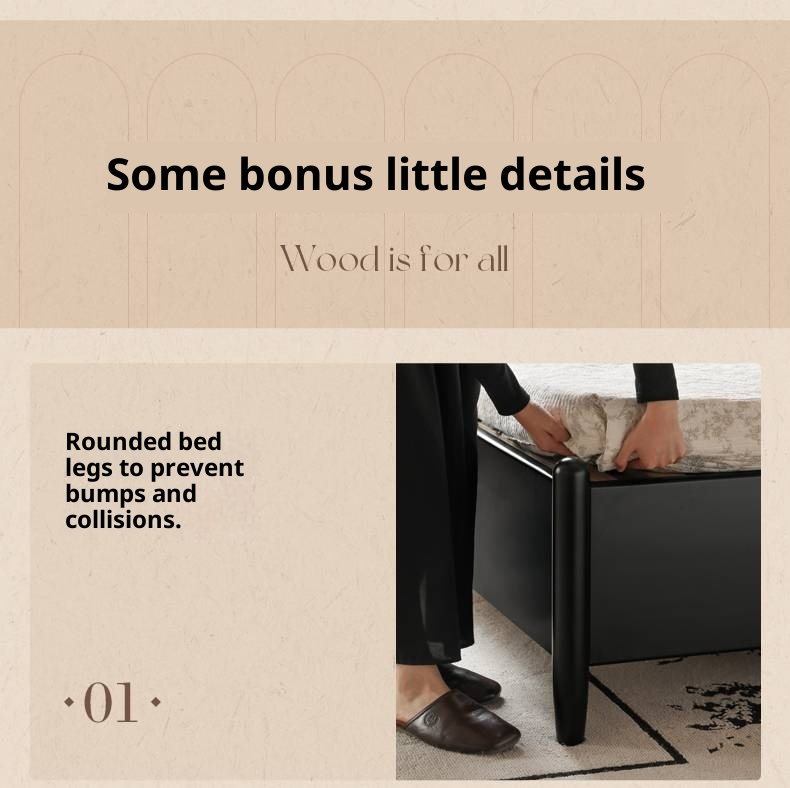 Rubberwood Solid Wood Upholstered Storage Box Bed, French Retro Style