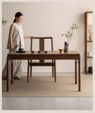 Black Walnut Solid Wood Tea Chair