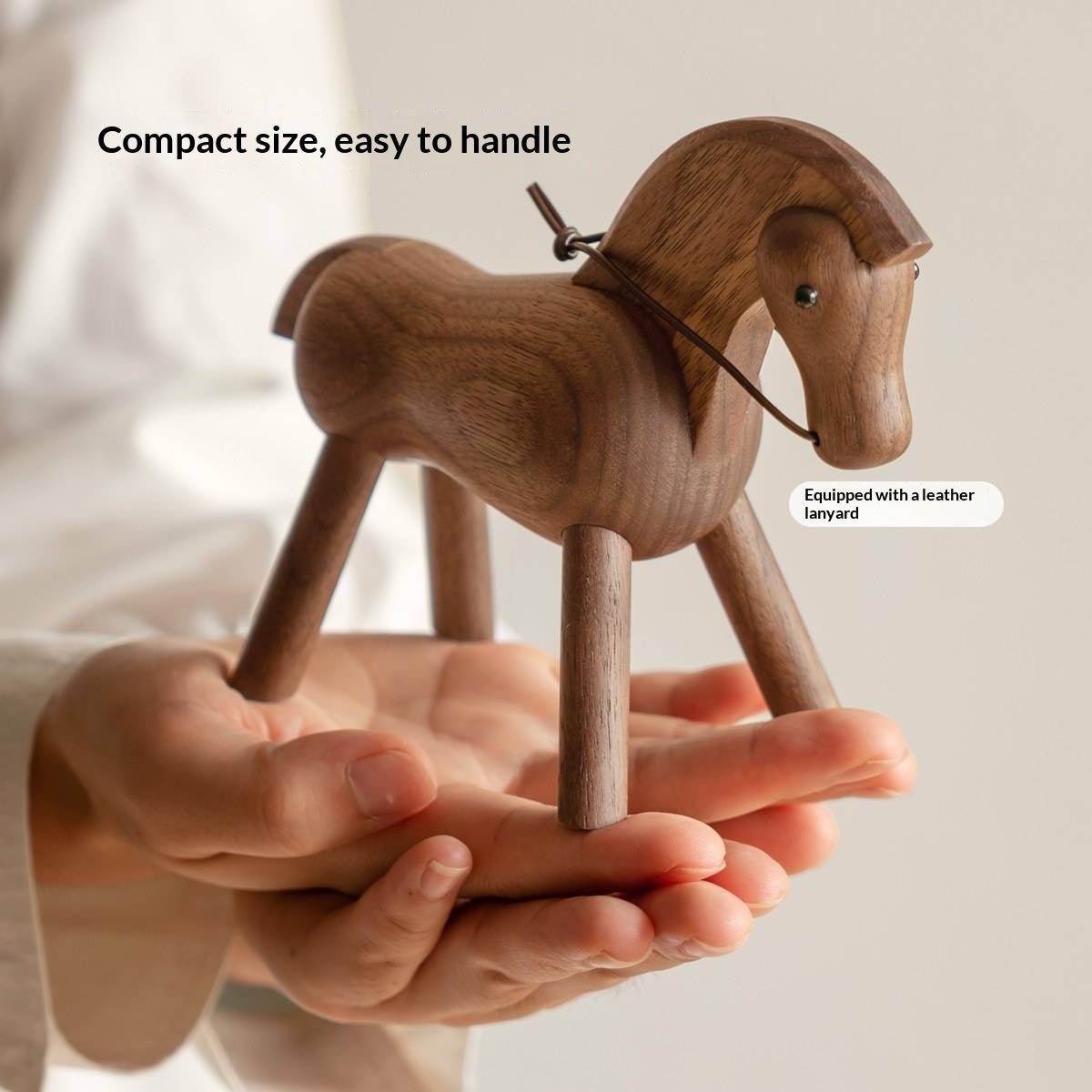 Black Walnut Solid Wood Nordic Style Animal Figurines for Wall Hanging