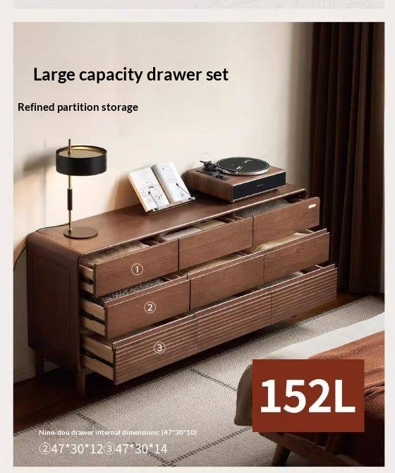 Catalpa Solid Wood Modern Chest of Drawers
