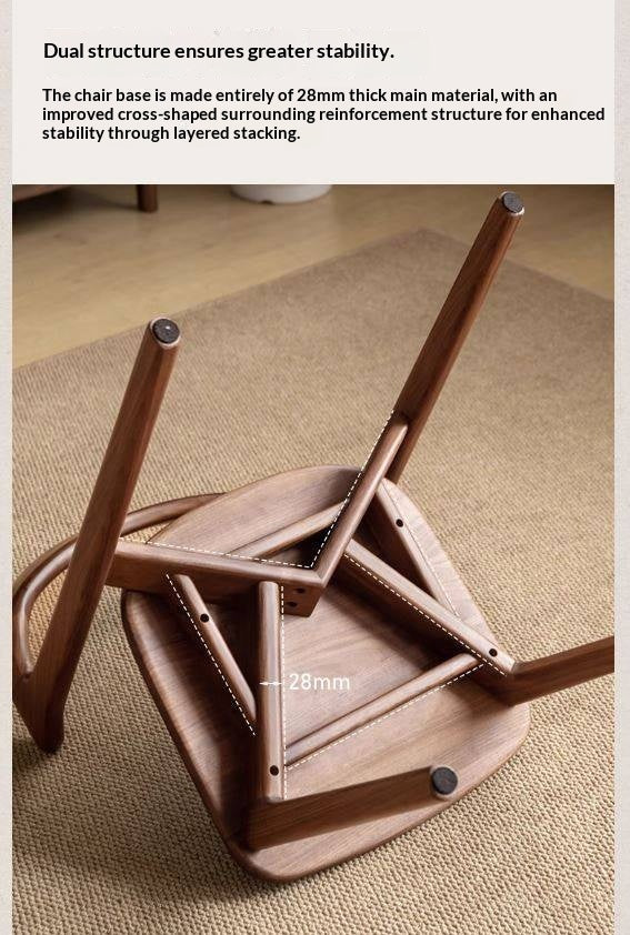 Black Walnut, Ash Solid Wood Dining Chair