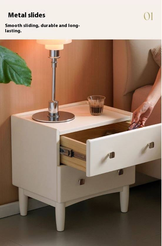 Solid Rubberwood Modern Nightstand