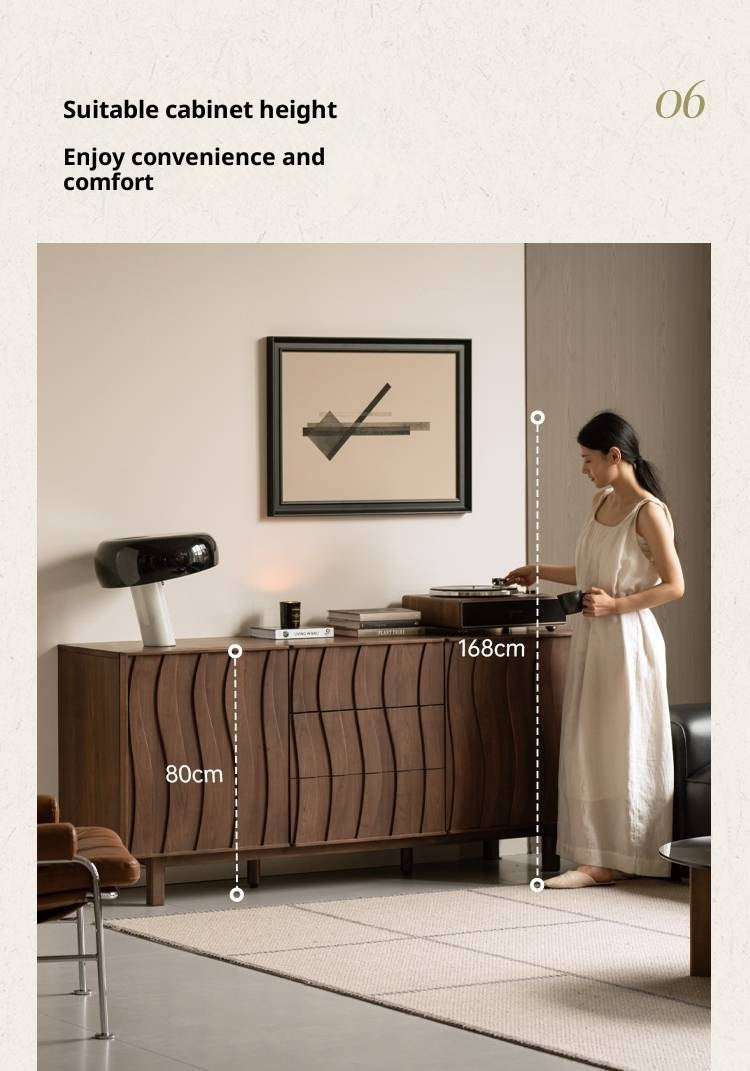 Black Walnut Solid Wood Antique Style Sideboard